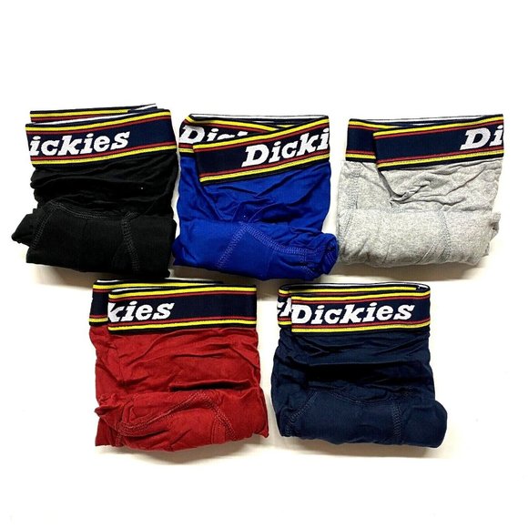 Men's Dickies 5-Pack Cotton Contour Pouch Boxer Briefs Multi Color - XL (40-42) - Picture 4 of 4